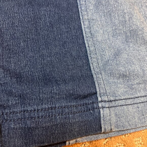 Free People Patchwork Denim SZ 4 Mini Skirt Stretchy y2k Hannah Montana 90s - Picture 4 of 10